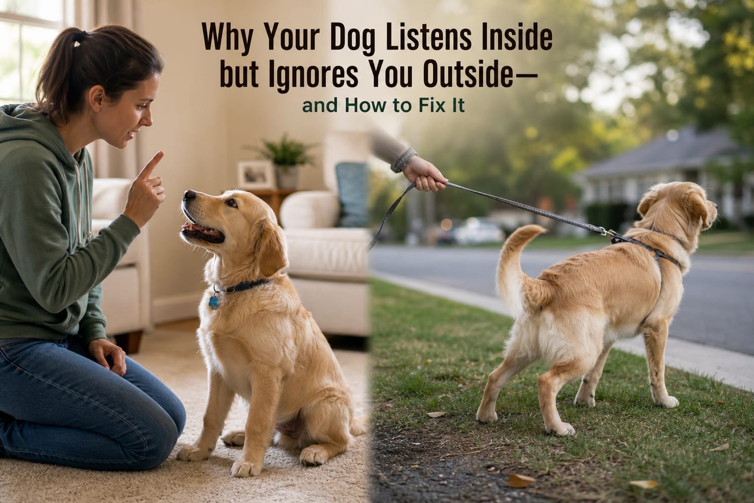Why Your Dog Listens Inside but Ignores You Outside—and How to Fix It