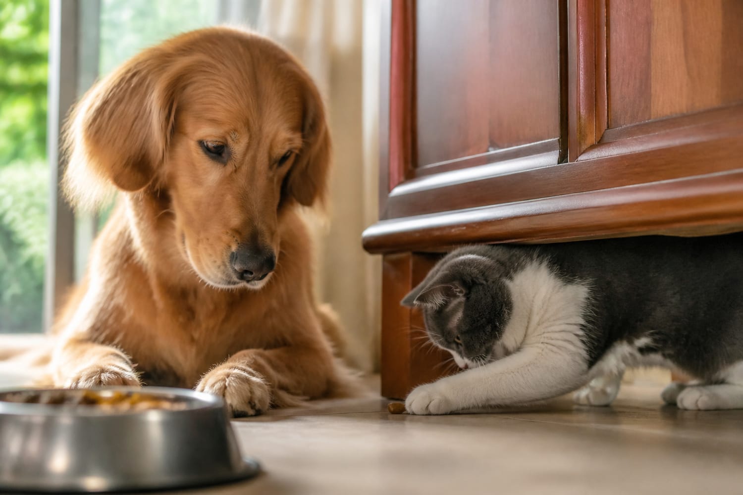 Why Dogs and Cats Hide Their Food: Instinct, Stress, or Overfeeding?